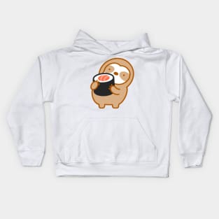 Cute Tuna Sushi Roll Sloth Kids Hoodie